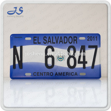 El Salvador license plate