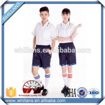 2015 latest School Uniform Factory custom wholesale school boy shorts uniform