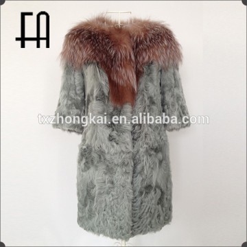 Factory direct wholesale fashion lady's sheep skin fur coat/sheep fur coat