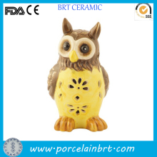 New Cool Owl Ceramic Solar Light Garden