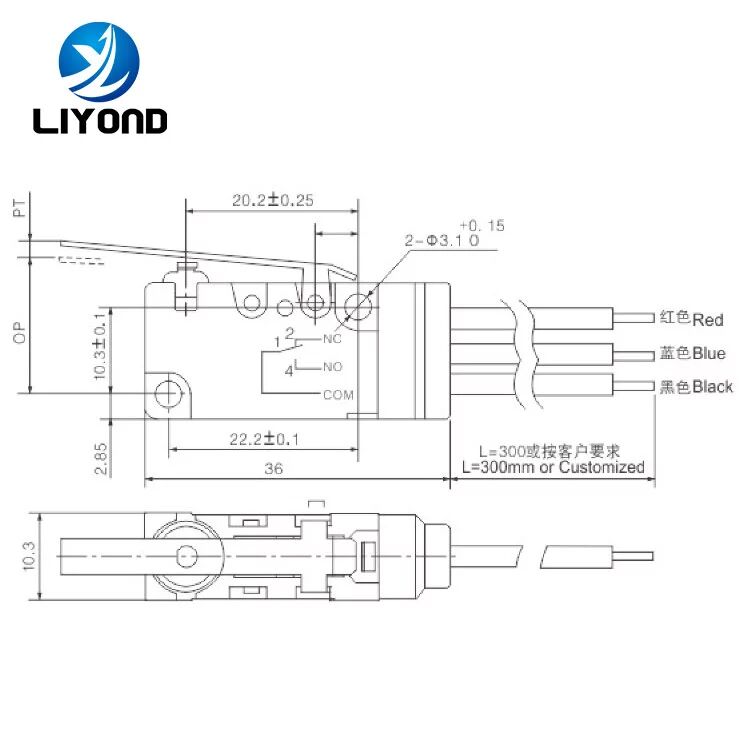 Waterproof switch micro switch travel switch for electric equipment