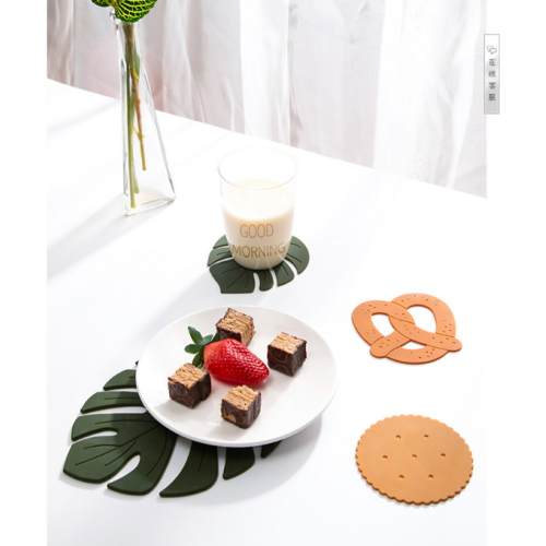 Creatieve groothandel blad placemat cookie tafelmatten