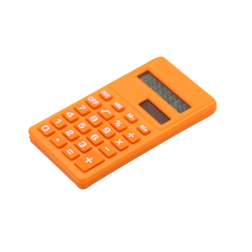 Solar and battery powered pocket 8 digit calculator