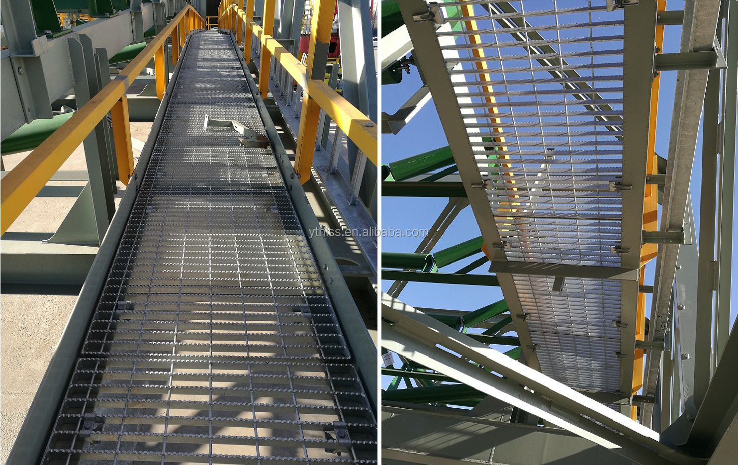 Twisted bar Heavy duty galvanized steel grating for platform