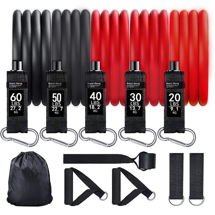 Aṣa Logo 11 Pcs Amọdaju Resistance Band Ṣeto