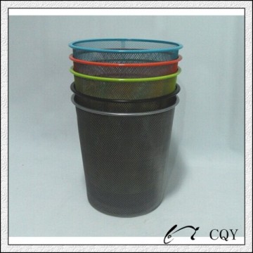 cheap colored wire mesh trash can