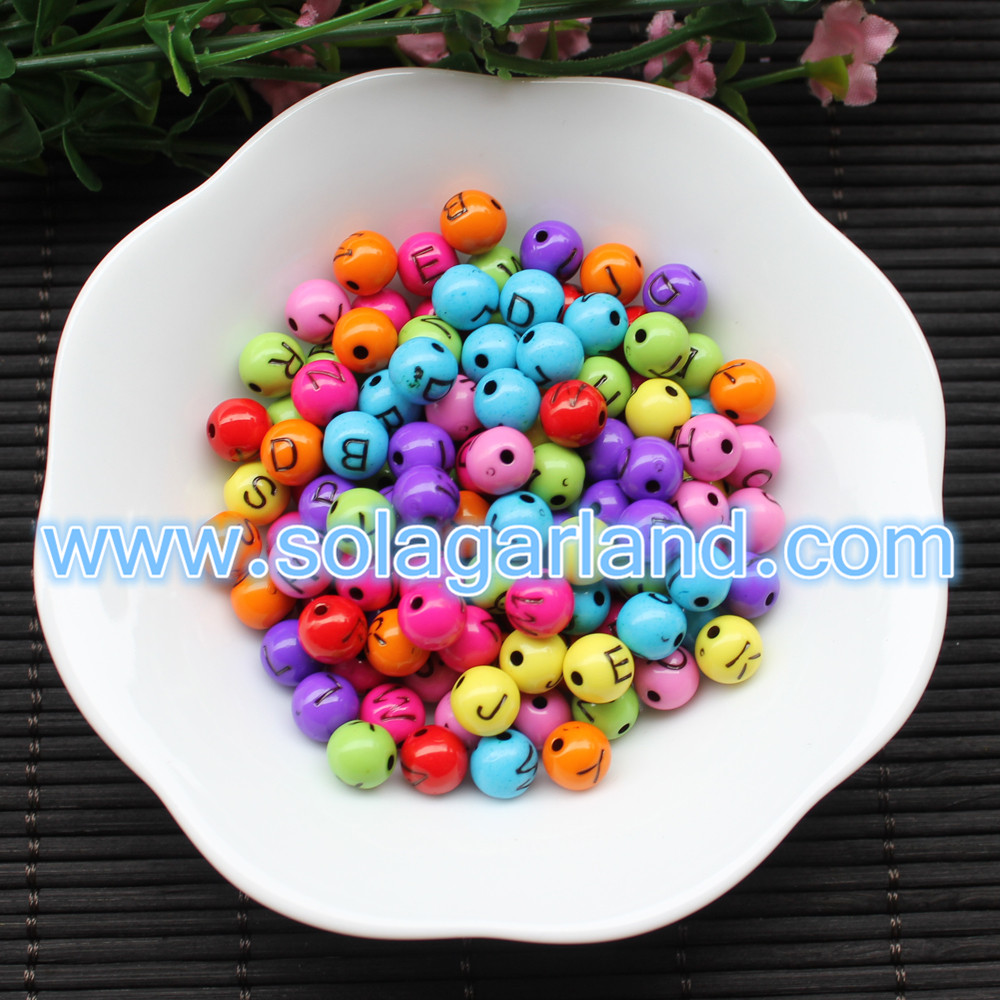 8MM Round Letter/Alphabet Beads