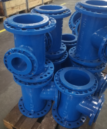 Ductile Iron All Flanged  Double Socket Tee