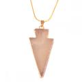 Natural Citrine Arrow Pendant Plated 18K Gold