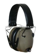 Over-the- head electronic hunting earmuff