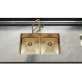 760mm*440mm Handmade 304 PVD Rose Golden Kitchen Sink