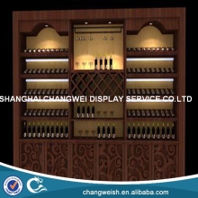 wood whisky display cabinet and display stand