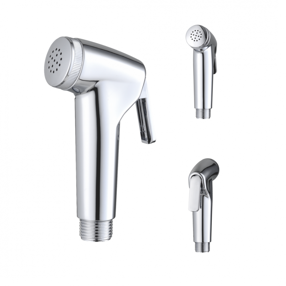 Pulvérisateur de douche de tête de pulvérisateur de bidet portable en chrome poli pour toilette shattaf