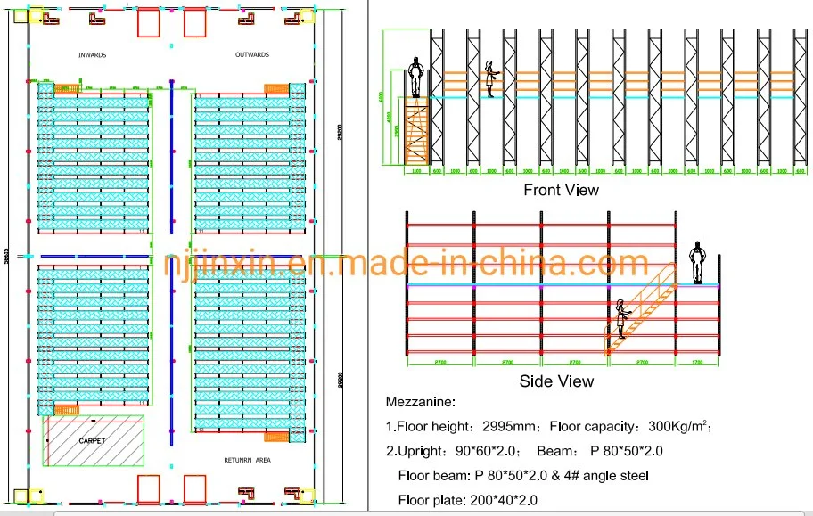 Steel Structure Mezzanine Racking with High Loading Capacity