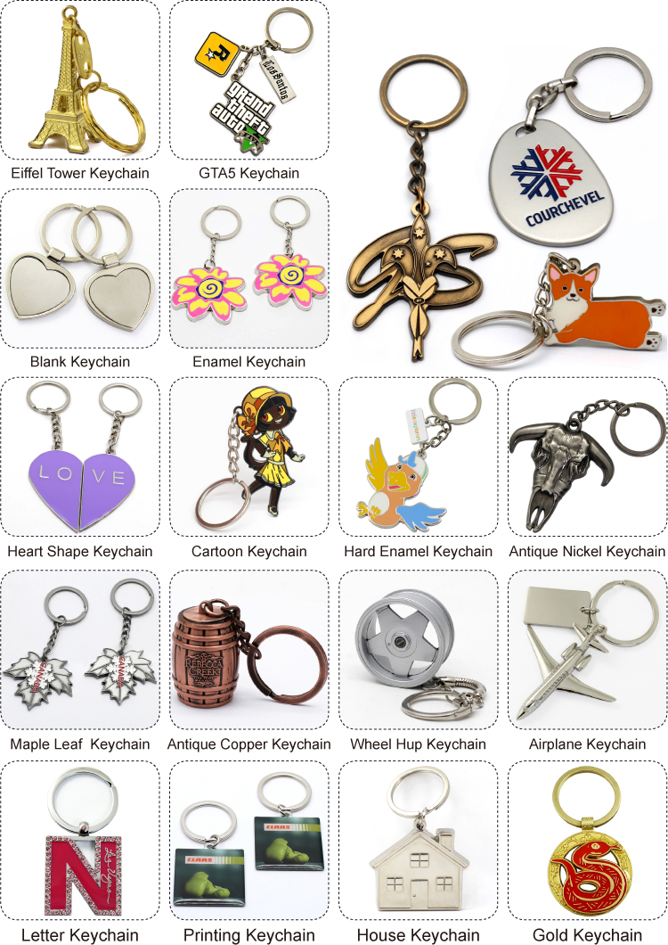 Sample Free Custom Metal Soft Enamel Smart Cat Keychain Key Chain Keyring