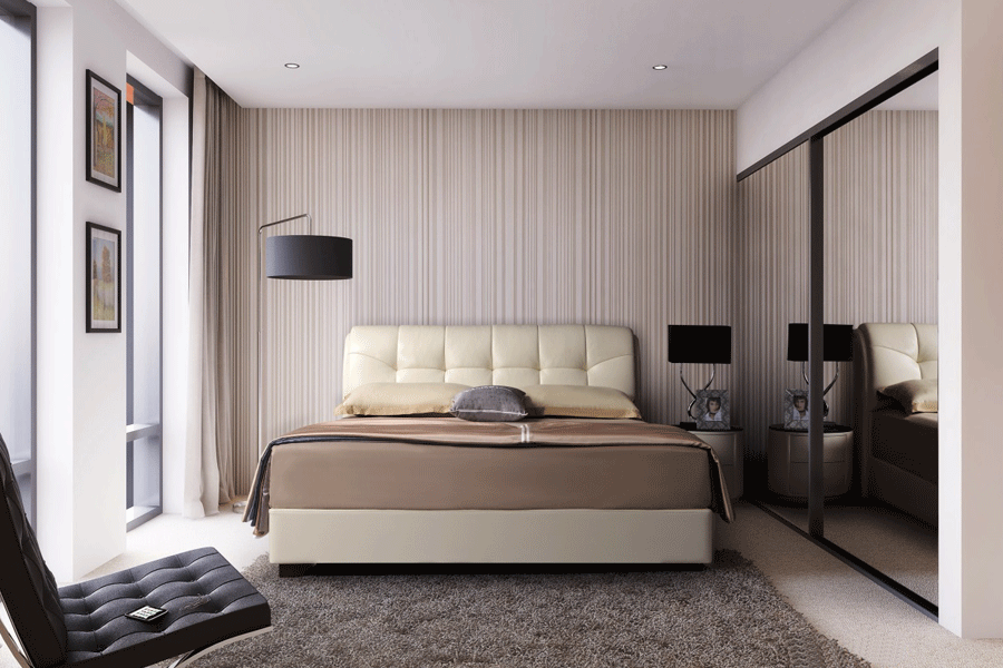 Luxury Leather Fabric Bed