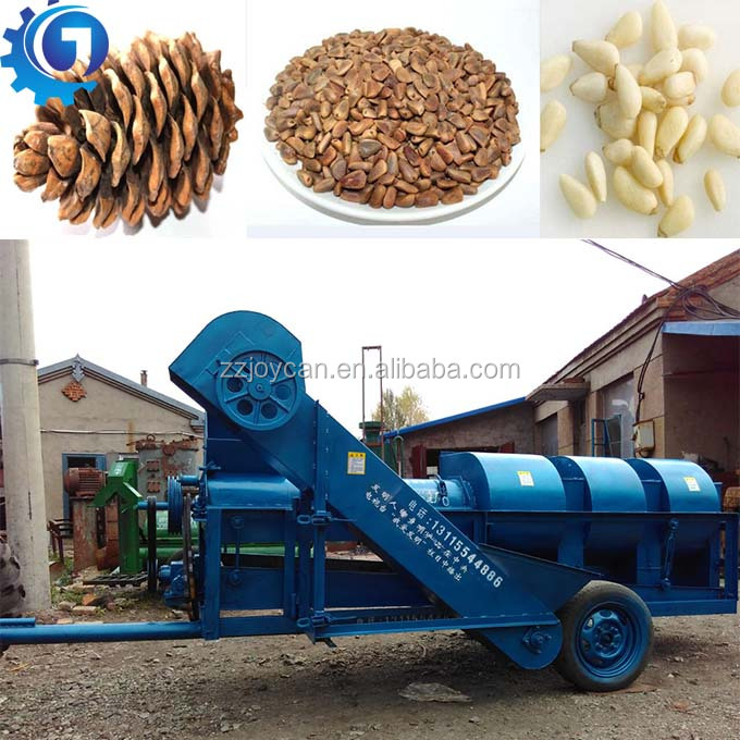Commercial Pine nut thresher machine Pine cone shelling pine nut sheller