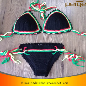 hot sale Fashion Women Sexy Crochet Bikini handmade Knit Swimwear