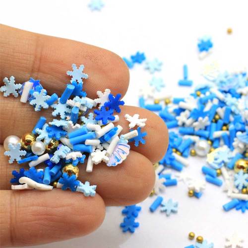 Multi Design 500g Kawaii Kerstversiering Polymeer Klei Plakjes Diy Art Craft Voor Slime Filler Xmas Ornament Accessoires