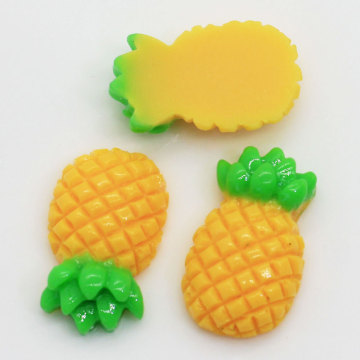 Mini Fruits populaires ananas en forme de résine Cabochon perles mignonnes pour l&#39;artisanat à la main décor charmes réfrigérateur ornements de téléphone