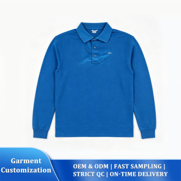 Einfarbiges, schnell trocknendes Business-Polo in Blau