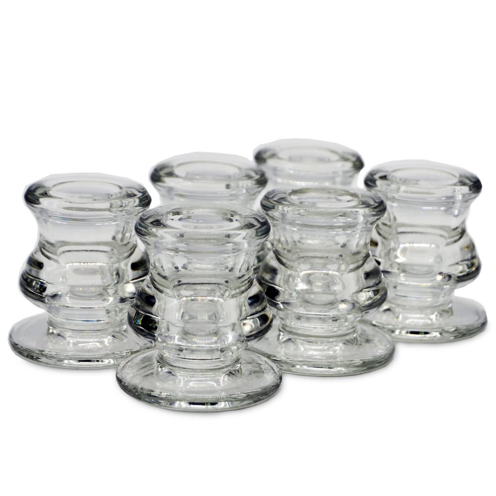 Transparent Clear Glass Taper Candle Holders Transparent Clear Glass Taper Candle Holders