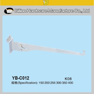 fashion supermarket metal mobilizable display slat wall bracket