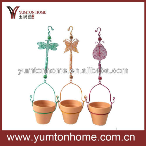 Metal decorative funny insects flower holder