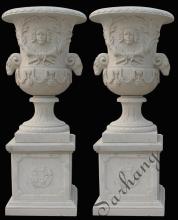 Chinese Factory Supply garden urn natural marble flower pot stone vase