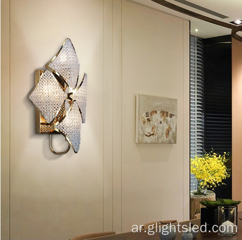 ديكور داخلي لغرفة النوم بجانب السرير Led Crystal Wall Light