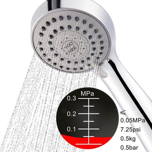 Full chrome 3 functions adjustable massage handheld shower