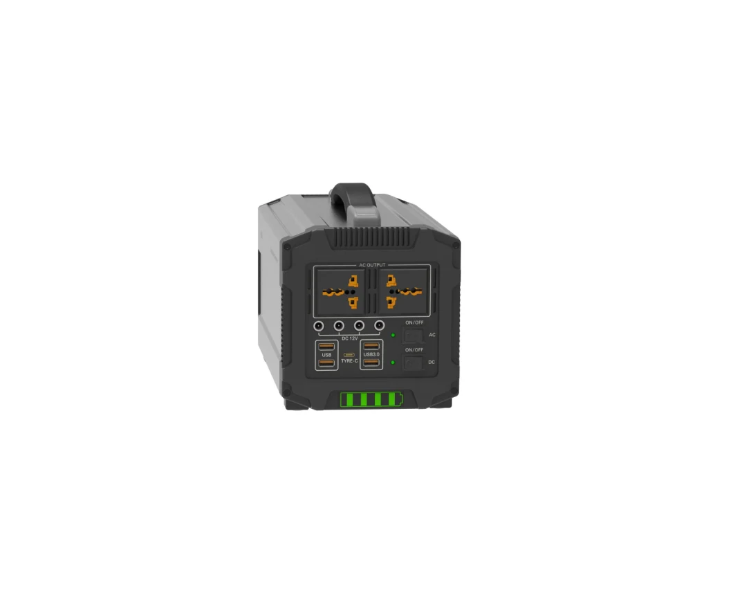 Portable Handle Design High Energy Density Support Solar Support Solar Charge Storage 500W Portable Emergency Power Supply