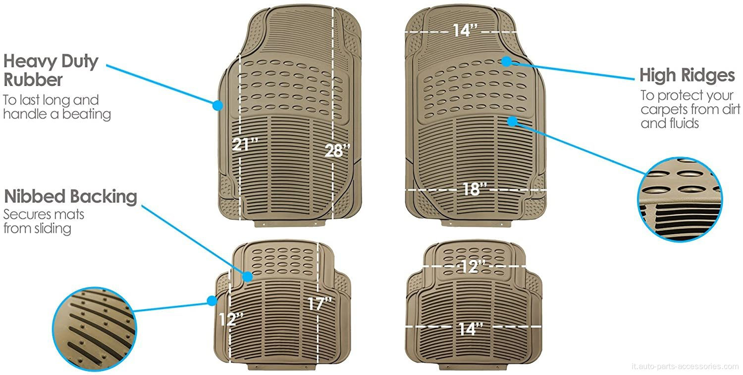 Tappetino per auto PVC in gomma pesante