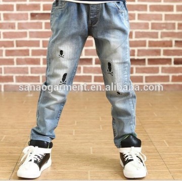 High quality 100% cotton fabric children jeans