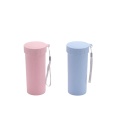 뜨거운 판매 400ml BPA 무료 물병 제조업체 맞춤형 광고 플라스틱 컵 싱글 레이어 밀 향기차 워터 컵