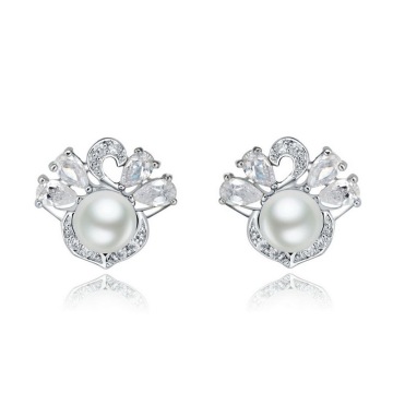 handmade artificial cz pearl earrings jewelry