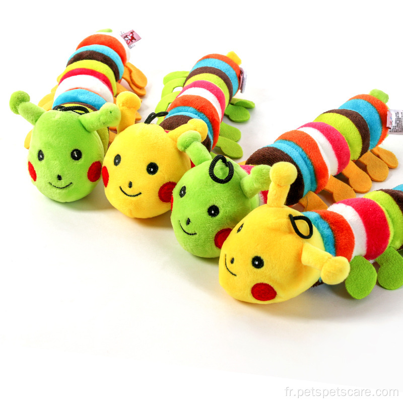 Ppllush caterpillar jouet de chien interactif avec son