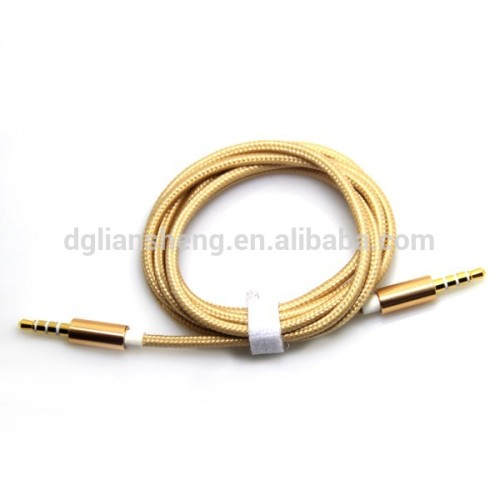 3.5mm audio cable slim plug 4-pole car audio cable