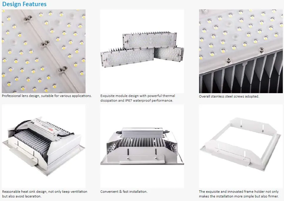 LED Module Design 40W-240W LED Canopy Light Petrol Station Light