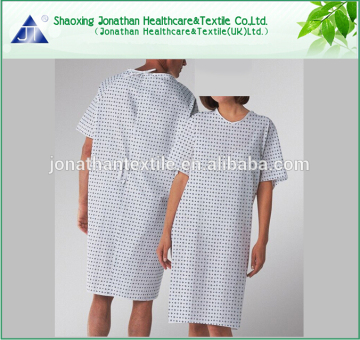 100% cotton hospital clothing patient gown wholesale