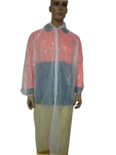 PE material disposable rubber rain coat