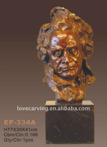 Natural brass bronze bust sculpture