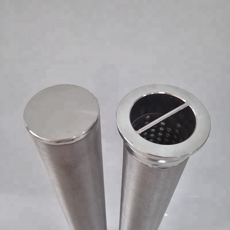 Stainless steel pleated filter elements sintered metal filter
