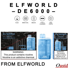 Elfworld 6000 bocanadas de sandía de sandía de hielo vape desechable