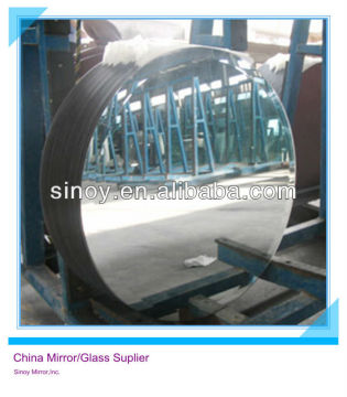 China Round Mirror Glass Candle Plates Made from Clear Float Glass