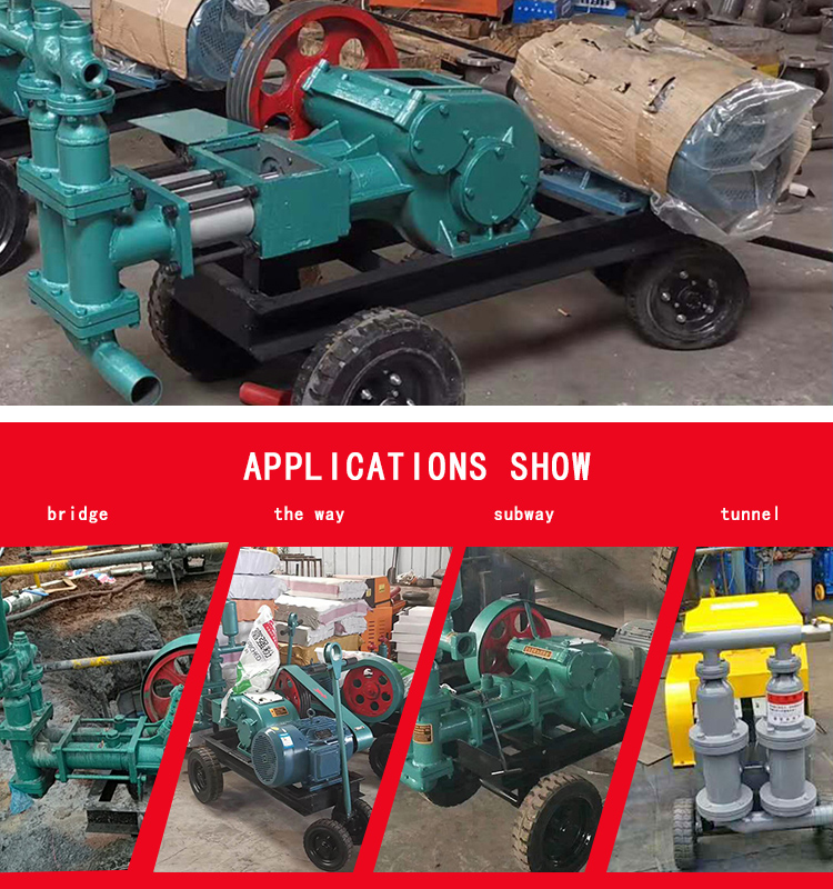 Horizontal double cylinder reciprocating double action piston slurry pump for drilling machine