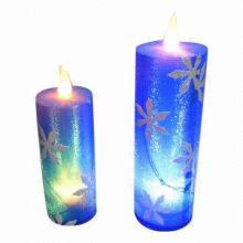 3D Glitter Candle Light for X-mas Decoration