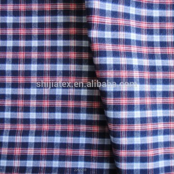 2015 TTC FLANNEL YARN DYED FABRIC NAVY AND RED CHECK FLANNEL FABRIC