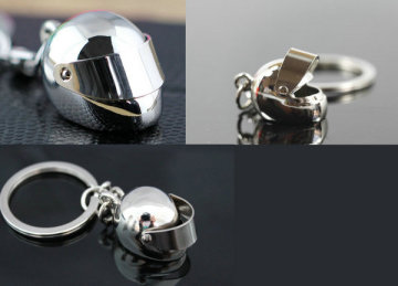 2014 fashional helmet metal key chain hot selling