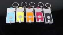 plastic token led keychain light